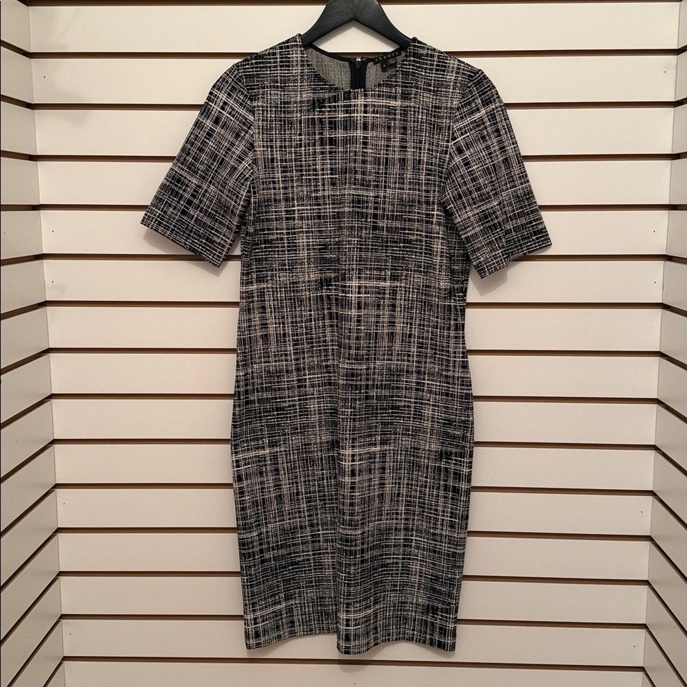 Theory Monochrome Plaid Dress